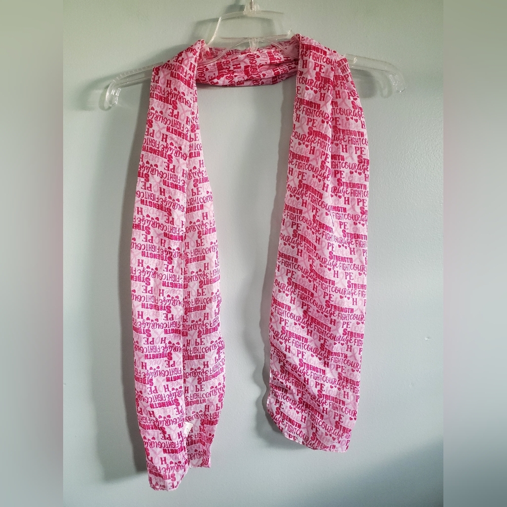Pink Text-Print Fashion Scarf - Women Accessories